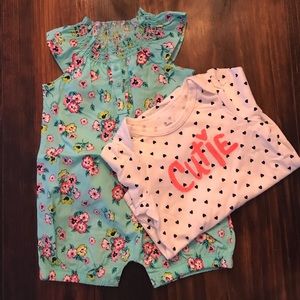 🌞NWOT! 🌞 Baby Girl Romper And Onesie!